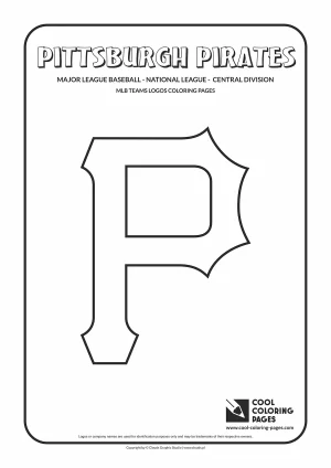 Pittsburgh Pirates - MLB teams logos coloring pages