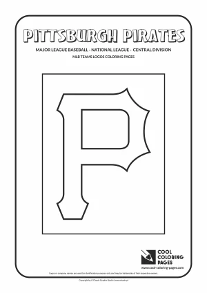 Pittsburgh Pirates Cap Insignia - MLB teams logos coloring pages