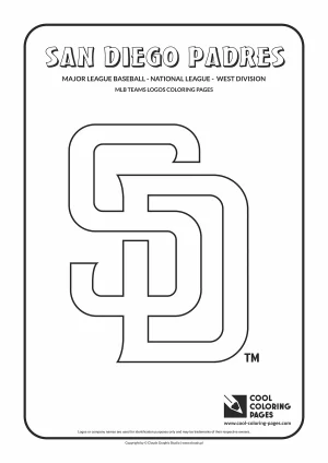 San Diego Padres - MLB teams logos coloring pages