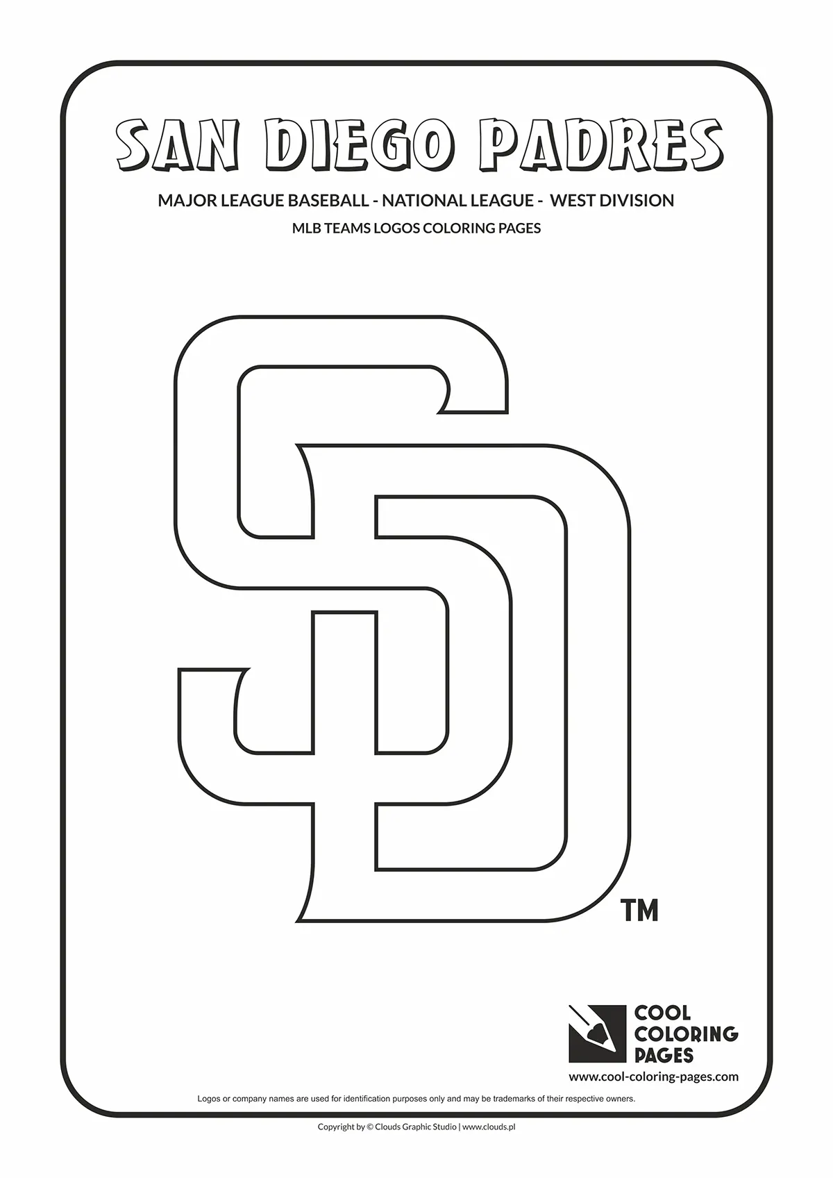 San Diego Padres - MLB teams logos coloring pages