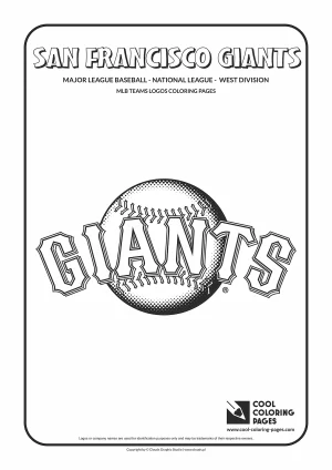 San Francisco Giants - MLB teams logos coloring pages