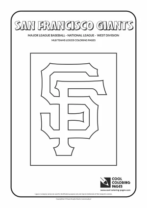 San Francisco Giants Cap Insignia - MLB teams logos coloring pages