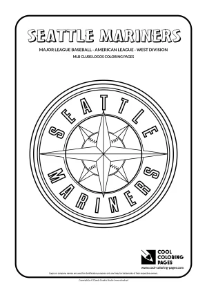 Seattle Mariners - MLB teams logos coloring pages