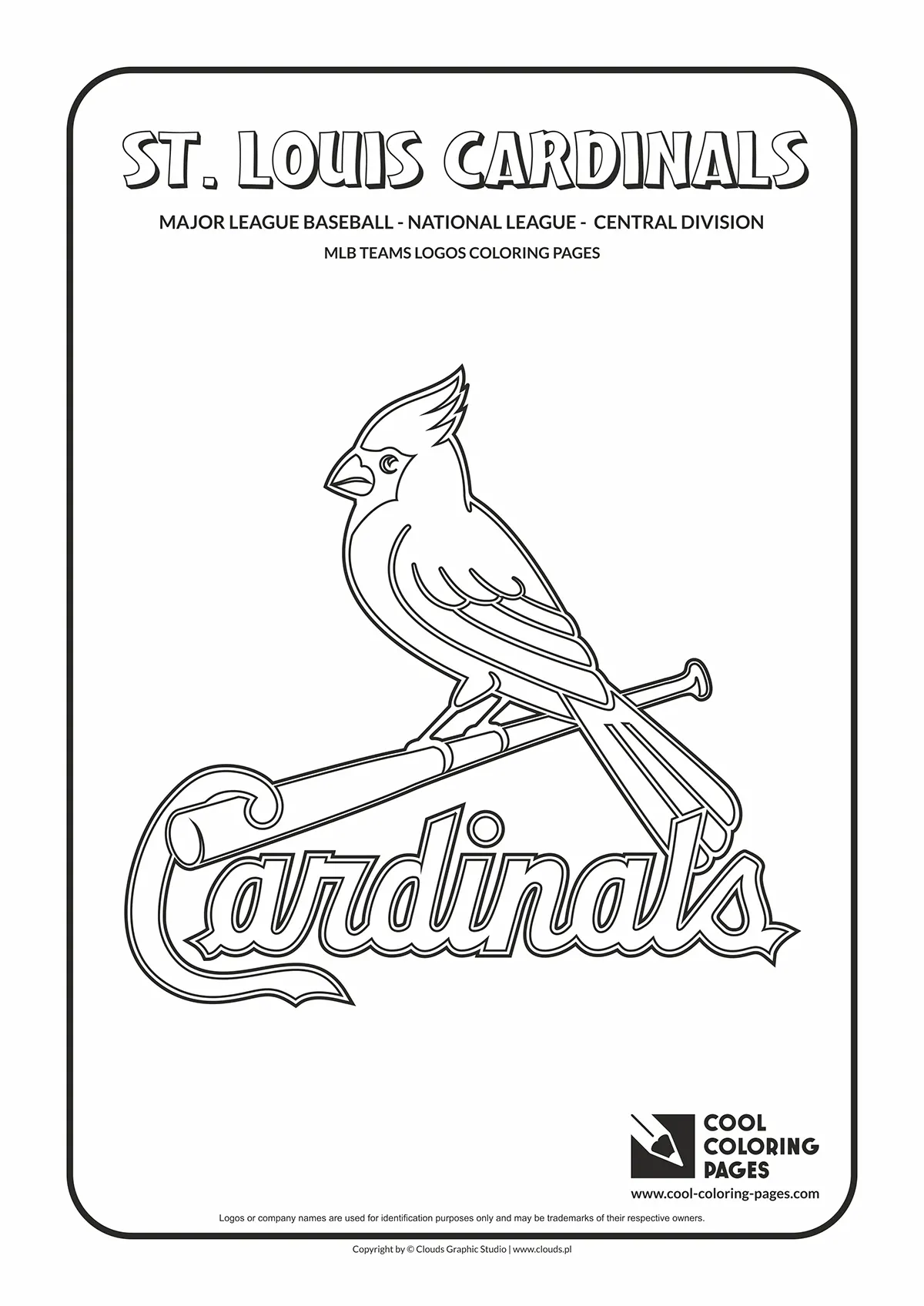 St. Louis Cardinals - MLB teams logos coloring pages