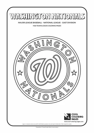 Washington Nationals - MLB teams logos coloring pages