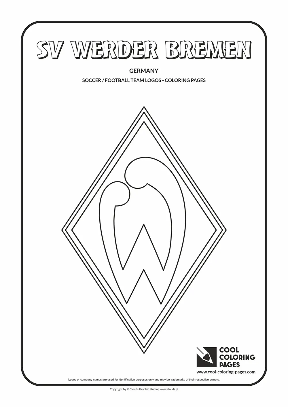 SV Werder Bremen logo coloring pages