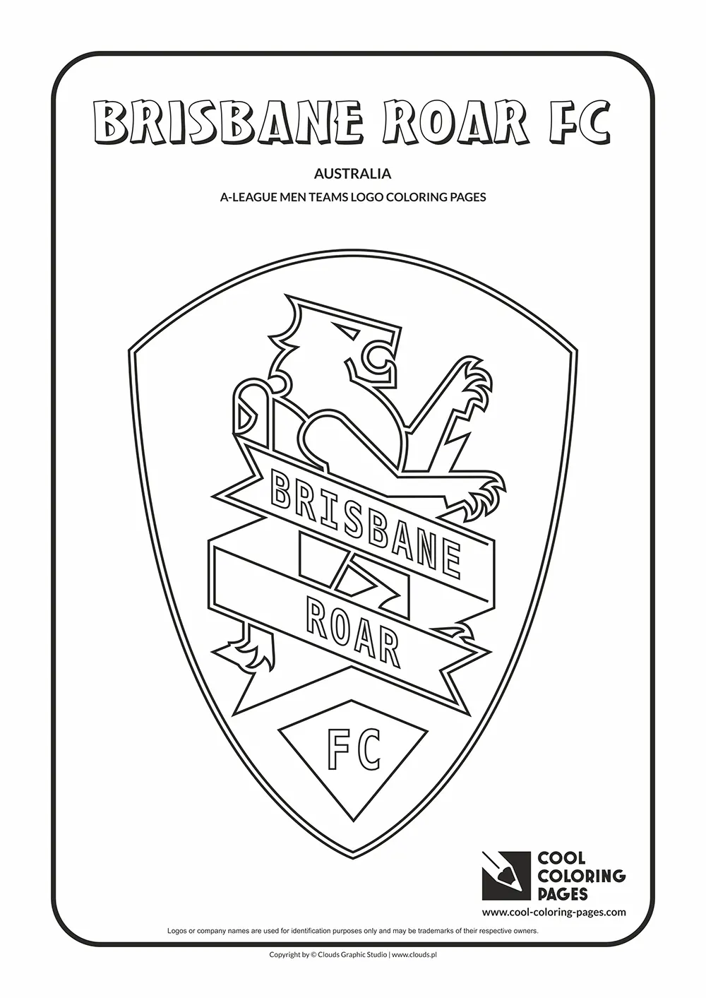 Brisbane Roar FC logo coloring pages