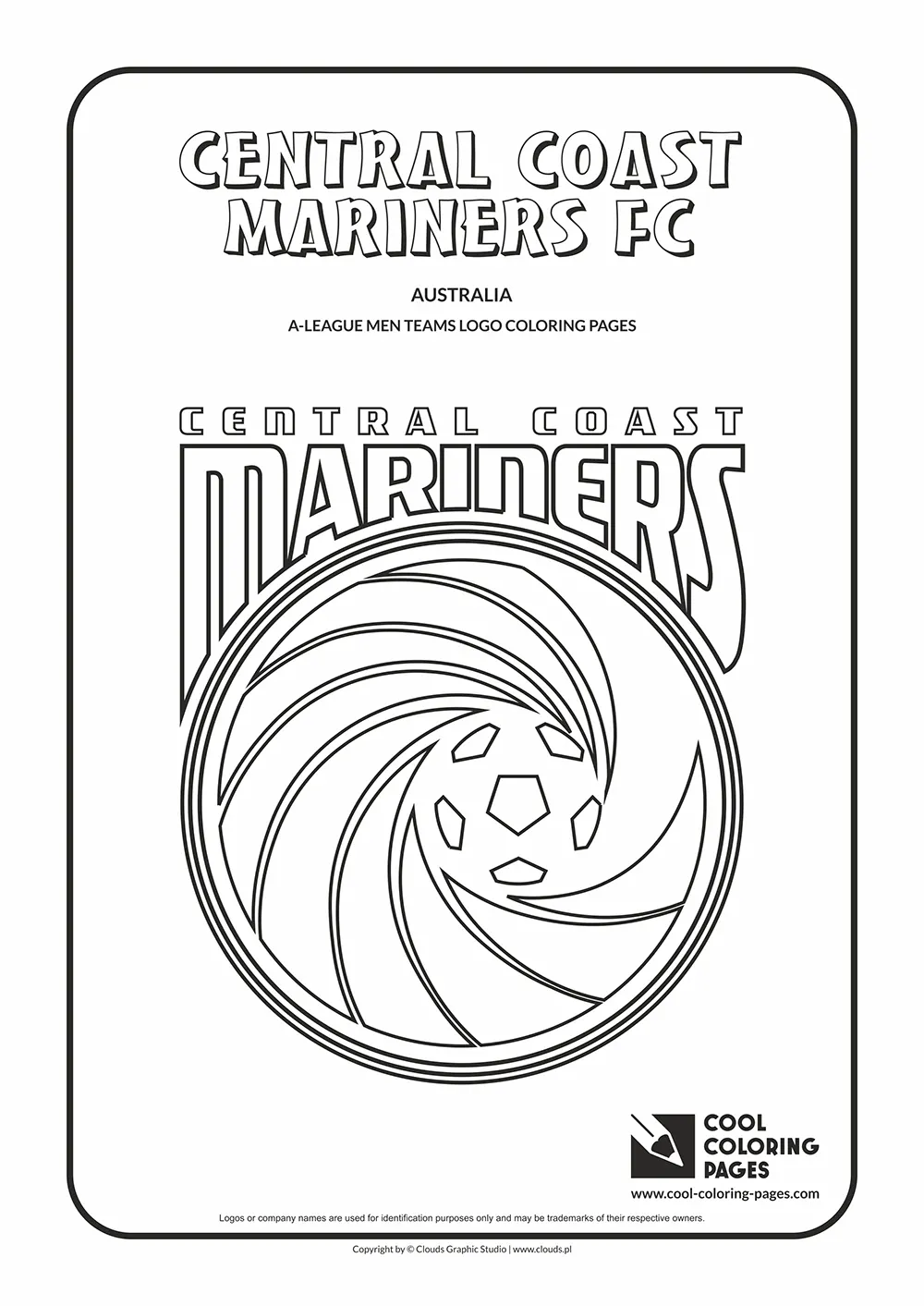 Central Coast Mariners FC logo coloring pages