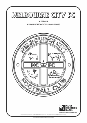 Melbourne City FC logo coloring pages