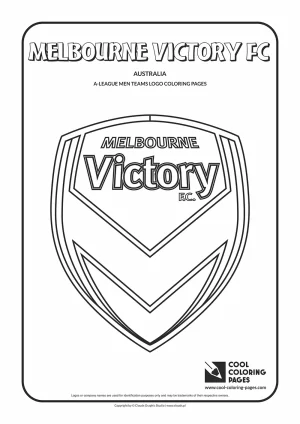 Melbourne Victory FC logo coloring pages