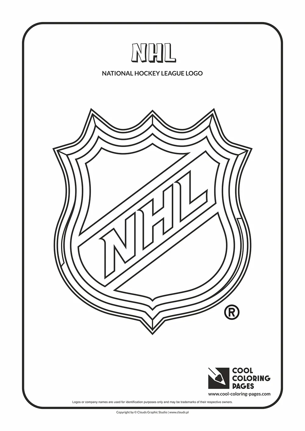 National Hockey League logo coloring pages