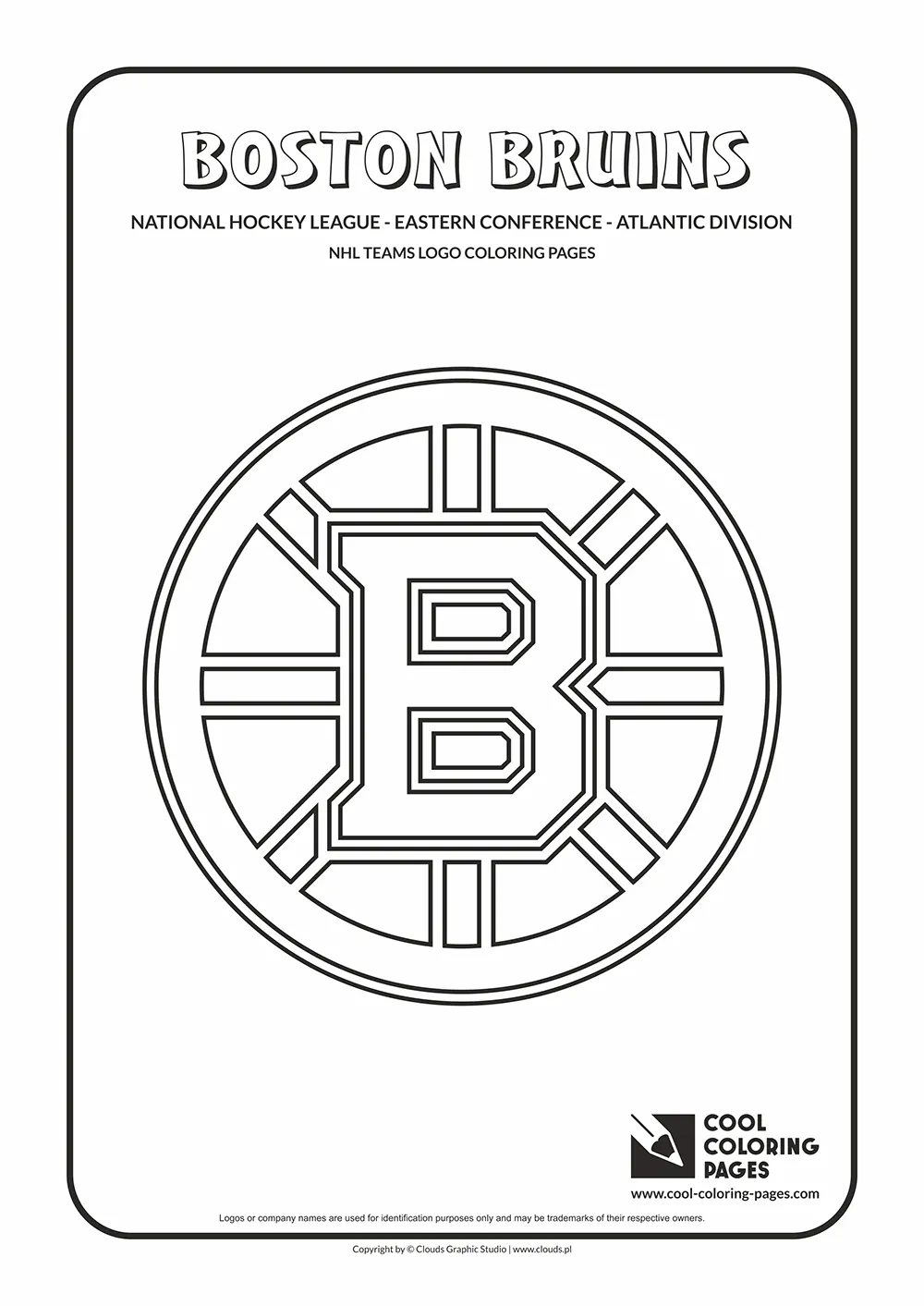 Boston Bruins – NHL teams logo coloring pages