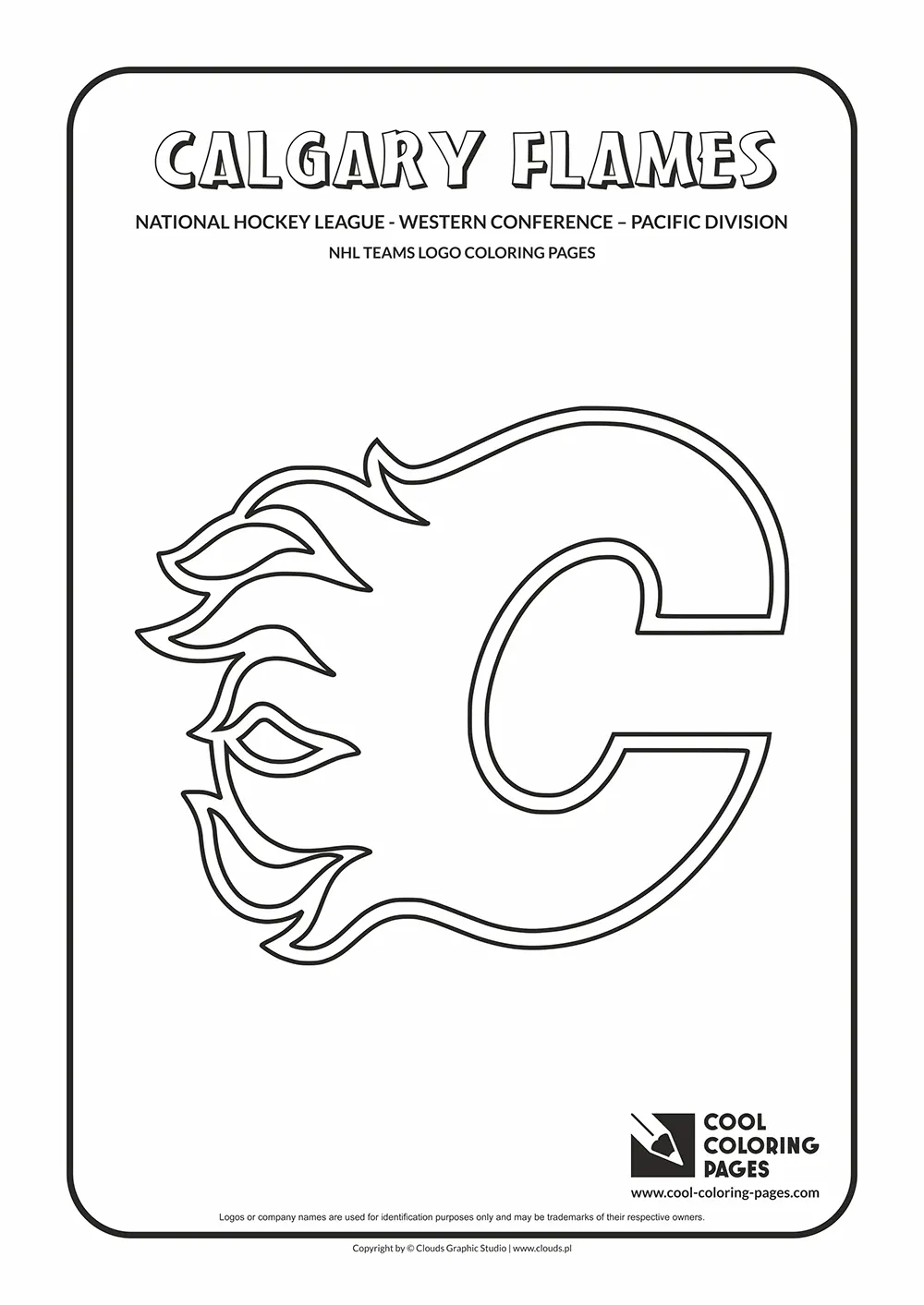 Calgary Flames - NHL teams logo coloring pages