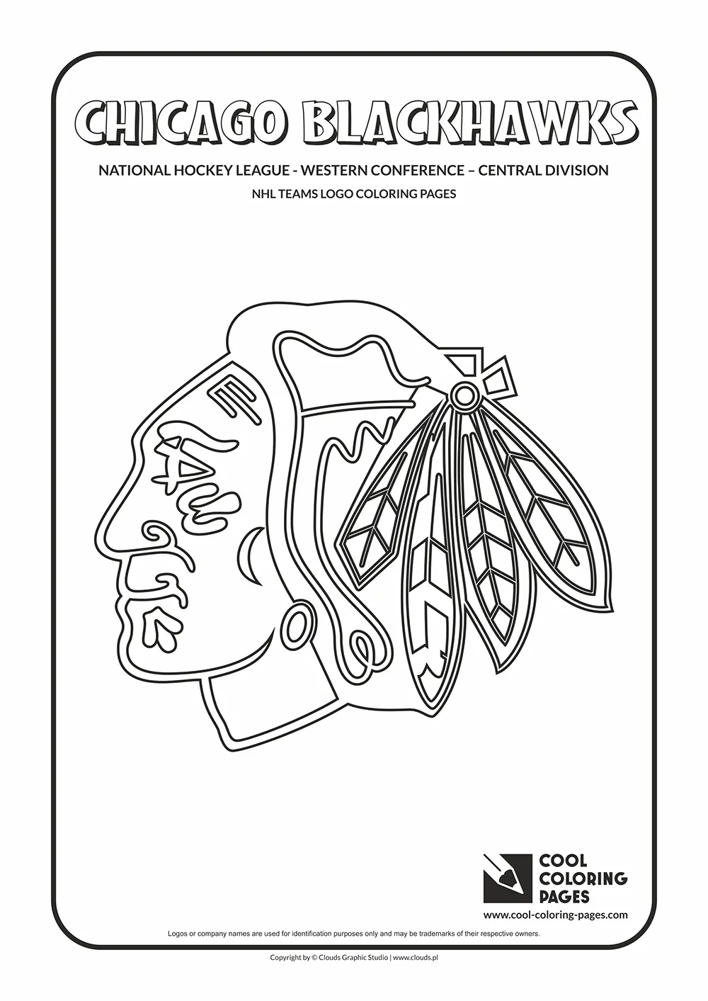 Chicago Blackhawks - NHL teams logo coloring pages