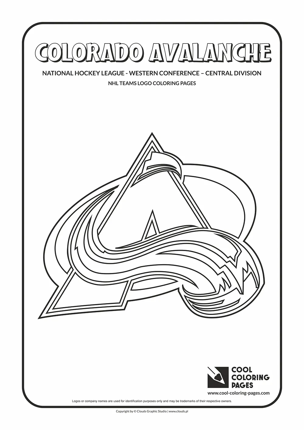 Colorado Avalanche - NHL teams logo coloring pages