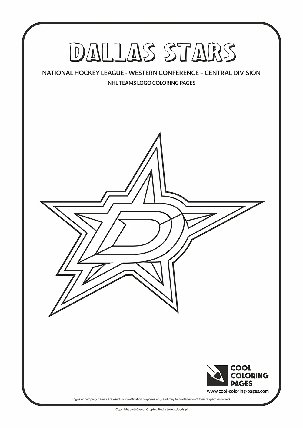 Dallas Stars - NHL teams logo coloring pages