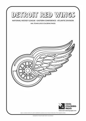 Detroit Red Wings – NHL teams logo coloring pages