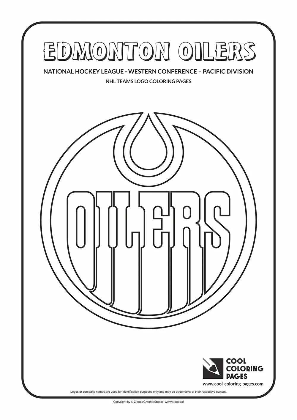 Edmonton Oilers - NHL teams logo coloring pages