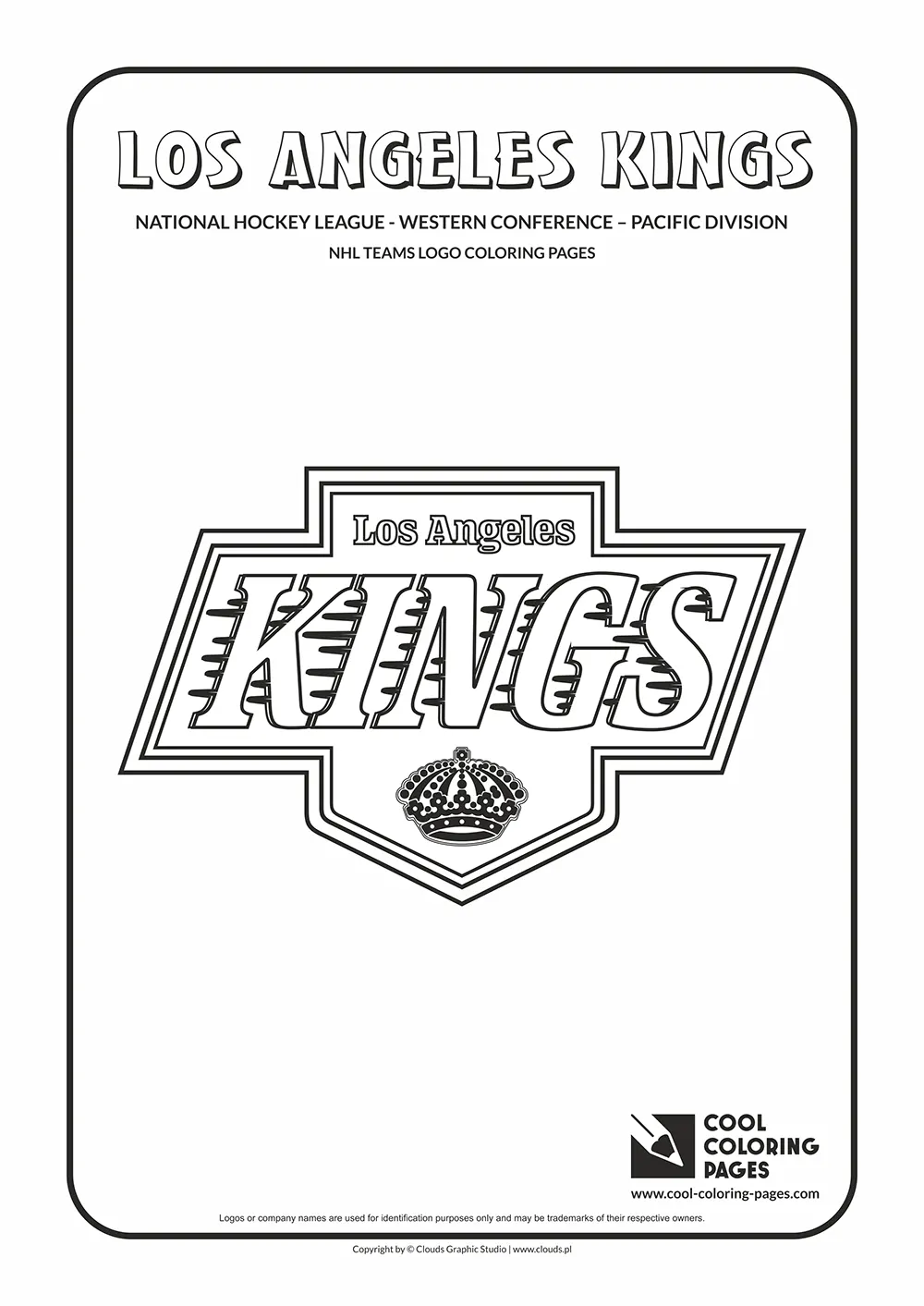 Los Angeles Kings - NHL teams logo coloring pages