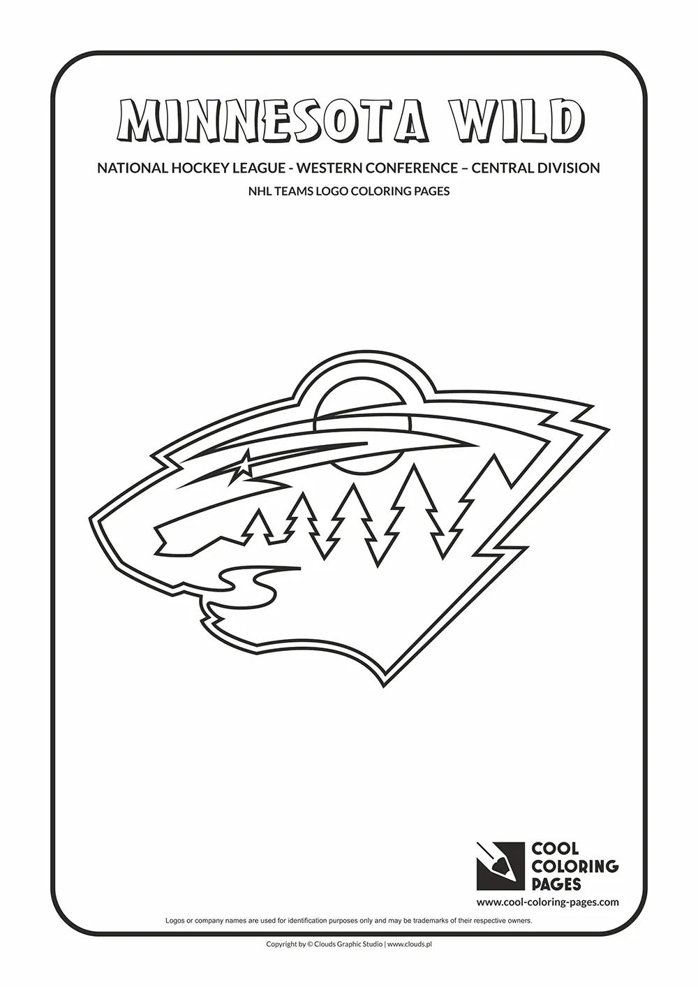 Minnesota Wild - NHL teams logo coloring pages