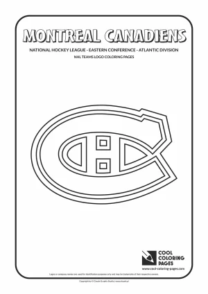 Montreal Canadiens logo coloring pages