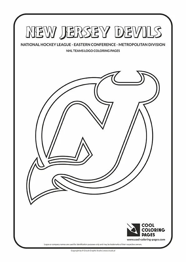 New Jersey Devils - NHL teams logo coloring pages