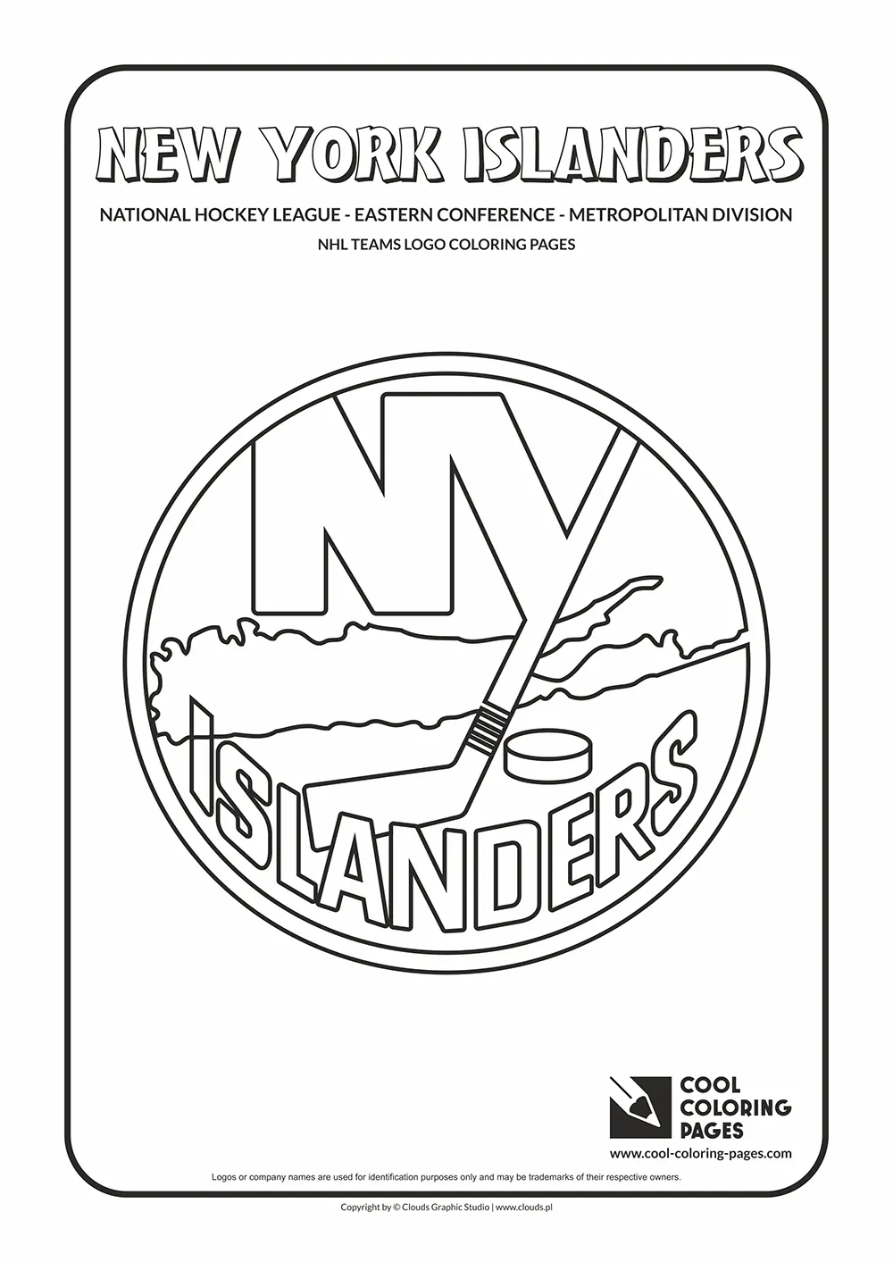 New York Islanders - NHL teams logo coloring pages