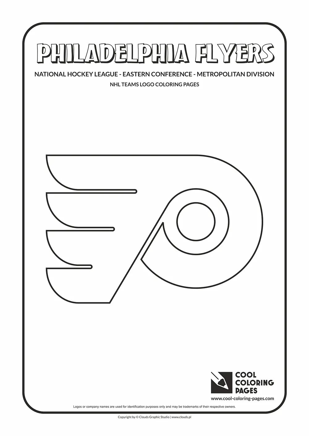 Philadelphia Flyers - NHL teams logo coloring pages