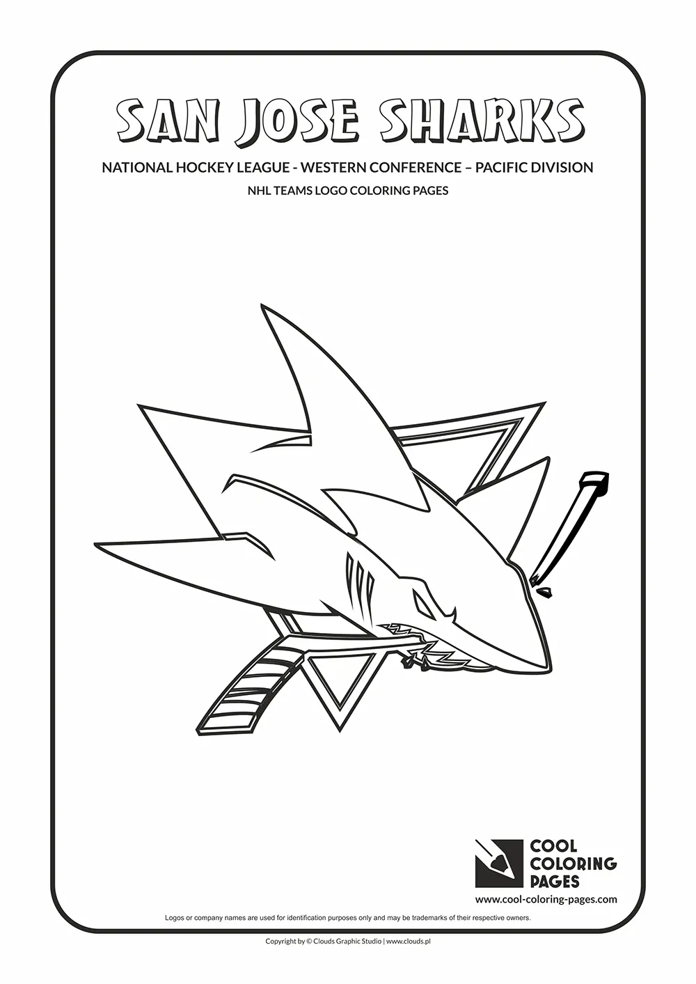 San Jose Sharks - NHL teams logo coloring pages