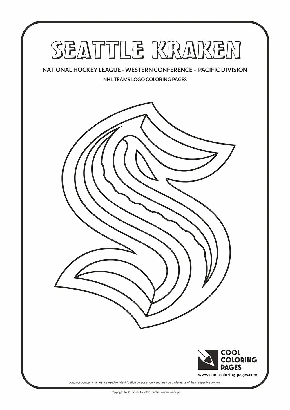 Seattle Kraken - NHL teams logo coloring pages