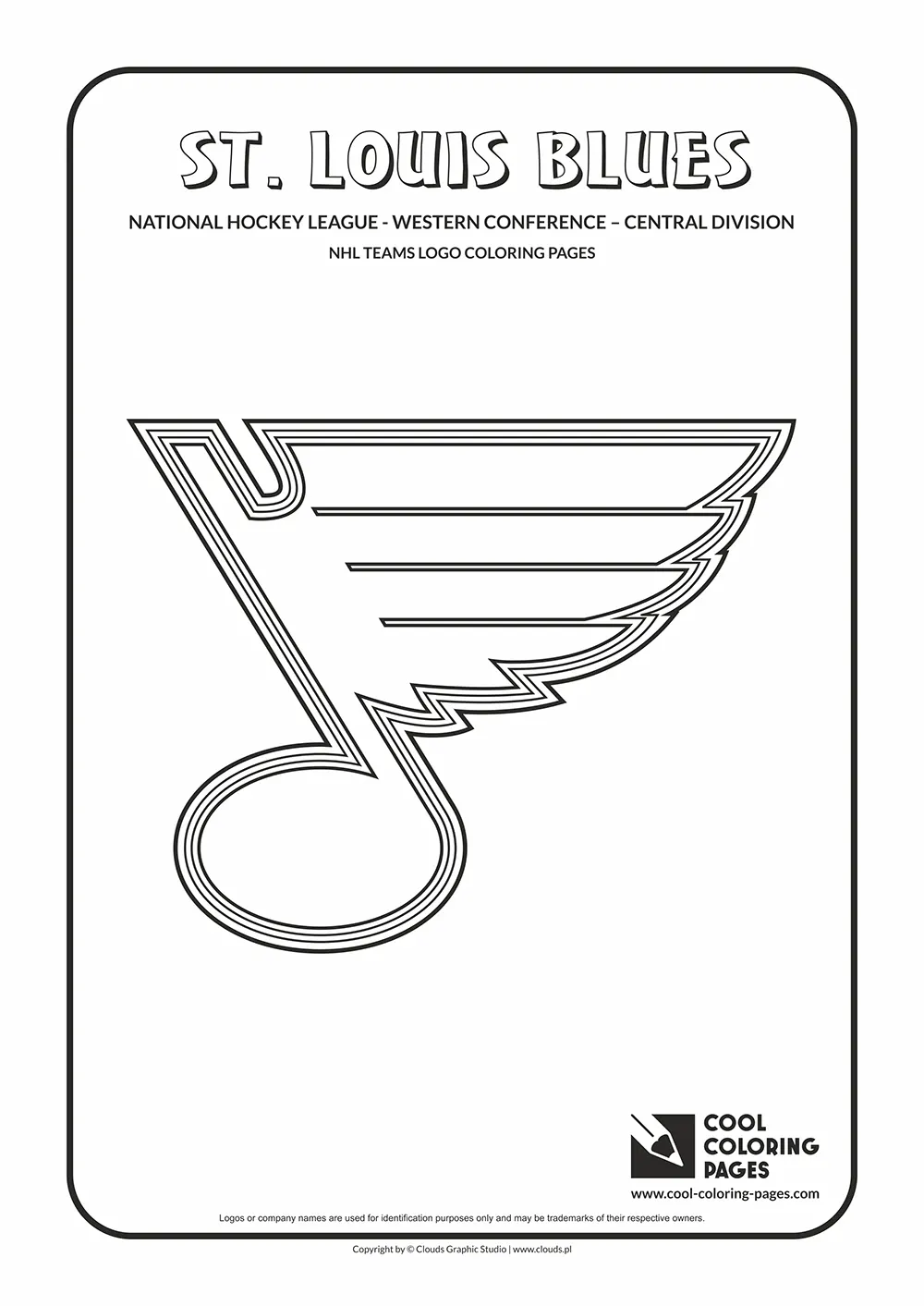 St. Louis Blues - NHL teams logo coloring pages