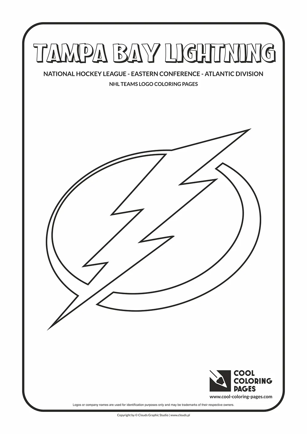 Tampa Bay Lightning - NHL teams logo coloring pages