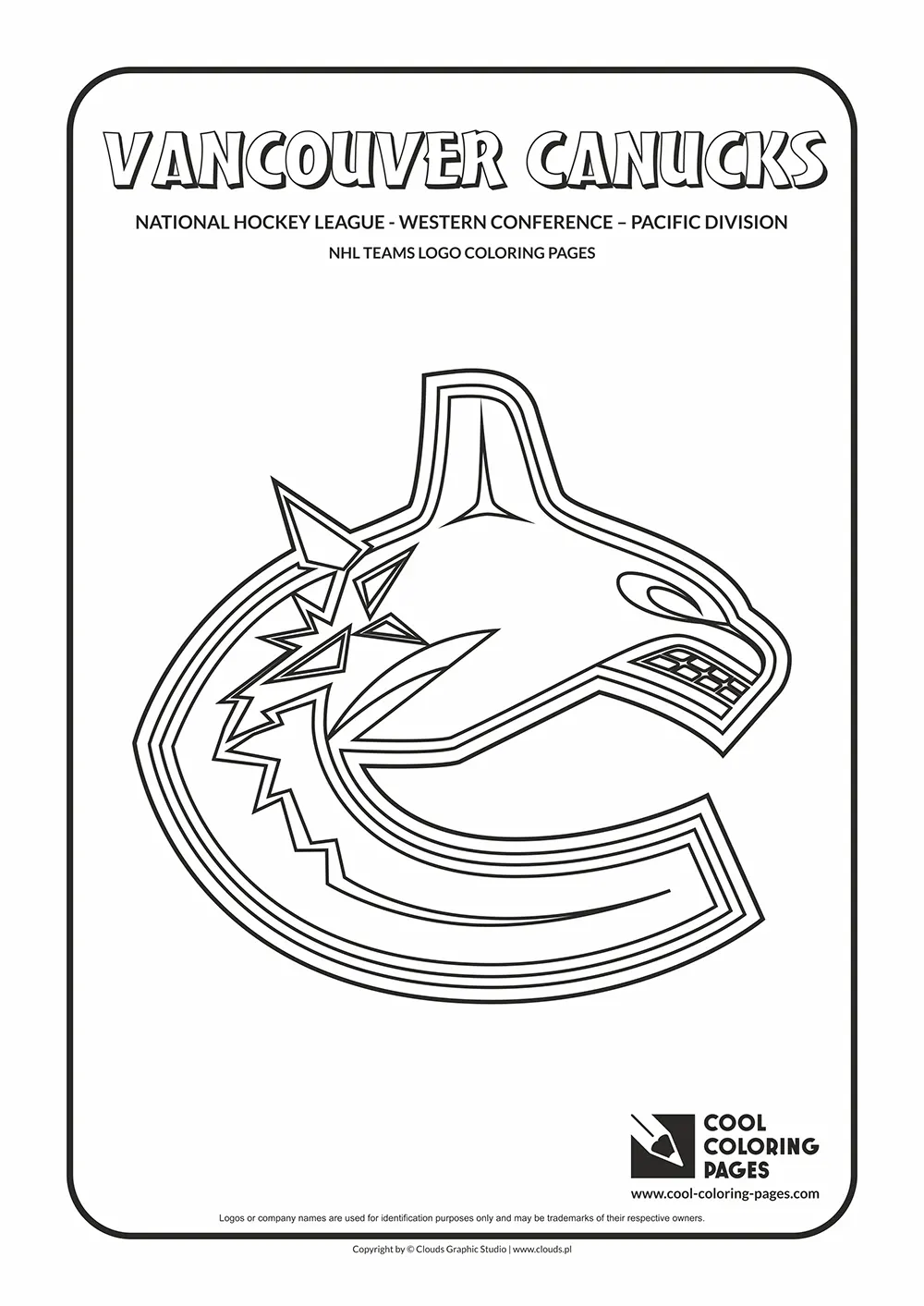 Vancouver Canucks - NHL teams logo coloring pages