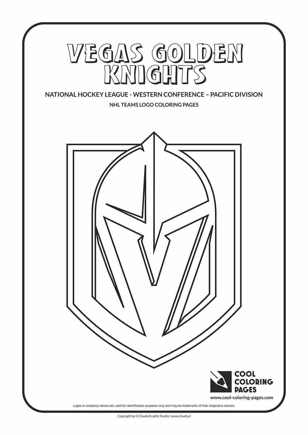 Vegas Golden Knights - NHL teams logo coloring pages