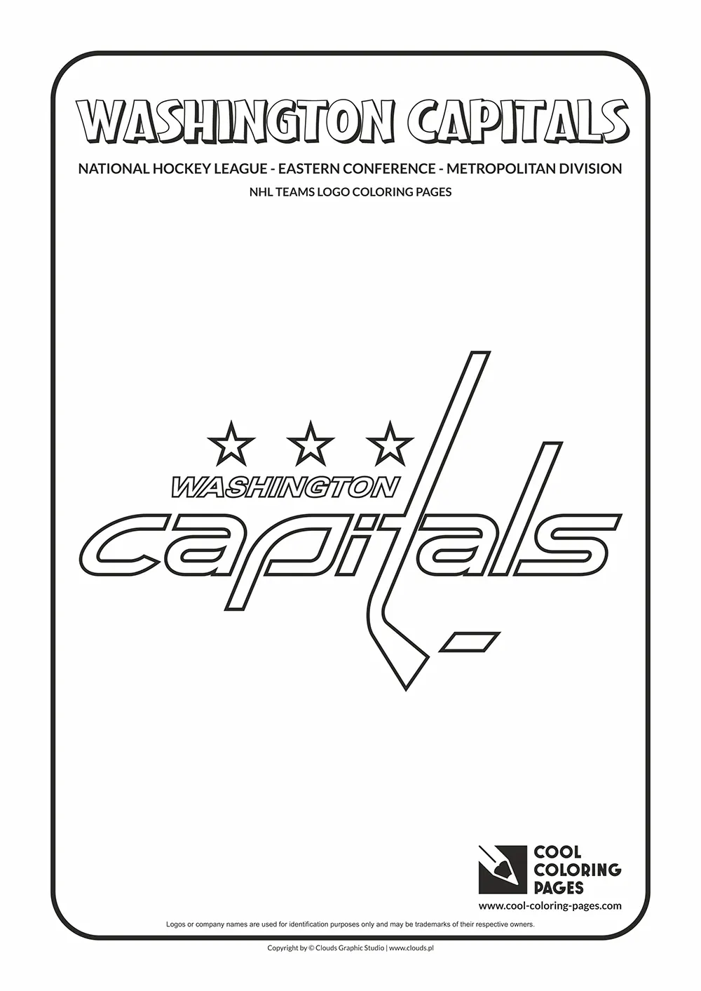 Washington Capitals - NHL teams logo coloring pages