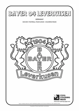 Bayer 04 Leverkusen logo coloring pages