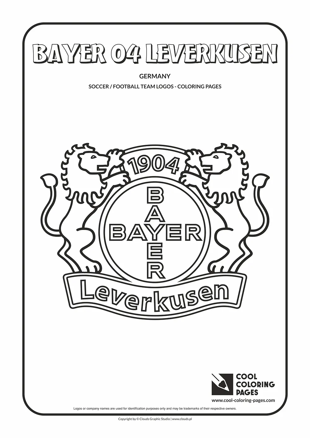 Bayer 04 Leverkusen logo coloring pages