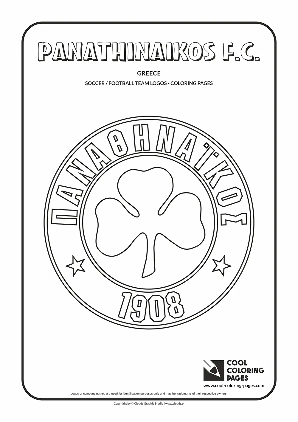 Panathinaikos F.C. logo coloring pages