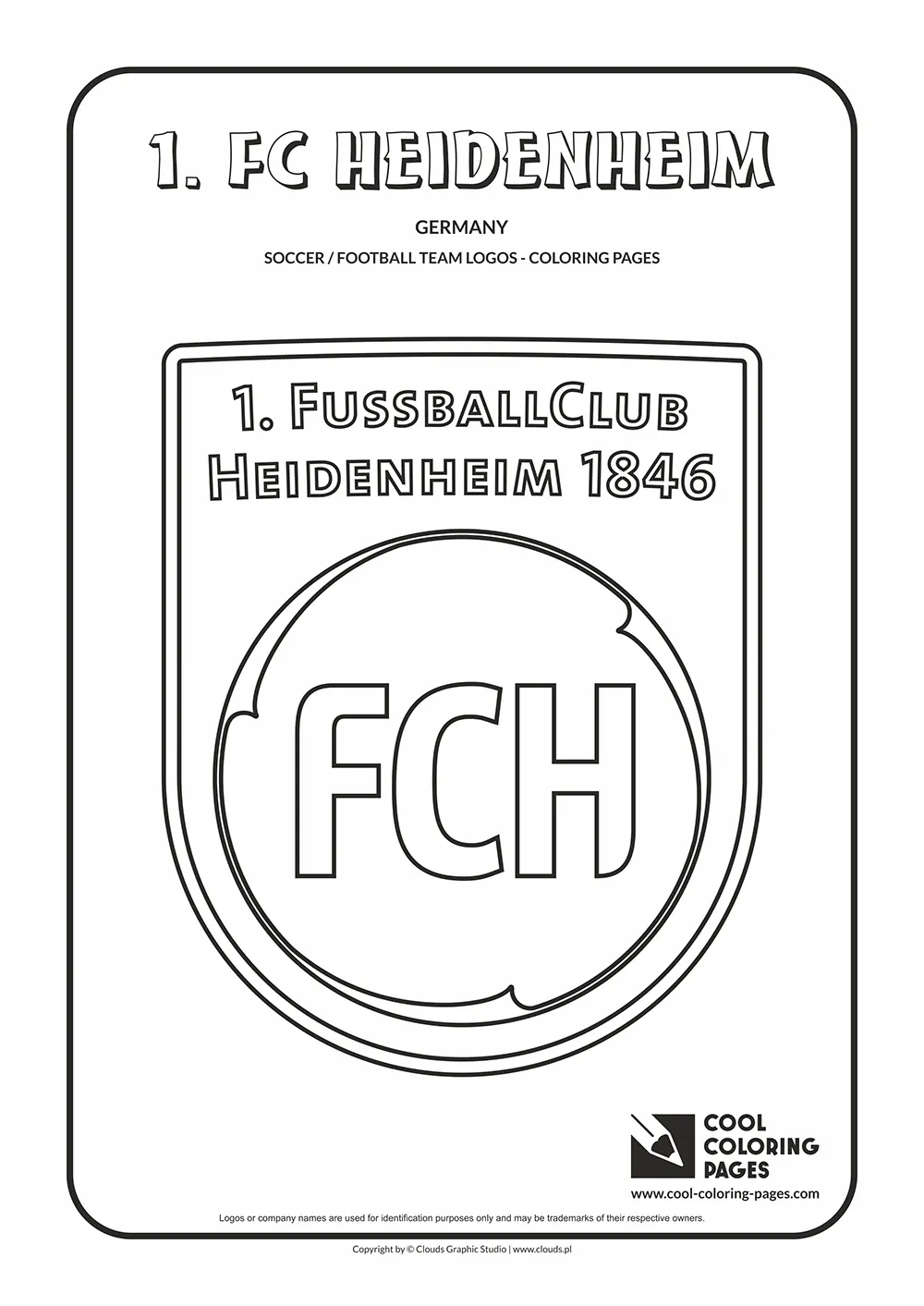 1. FC Heidenheim logo coloring pages