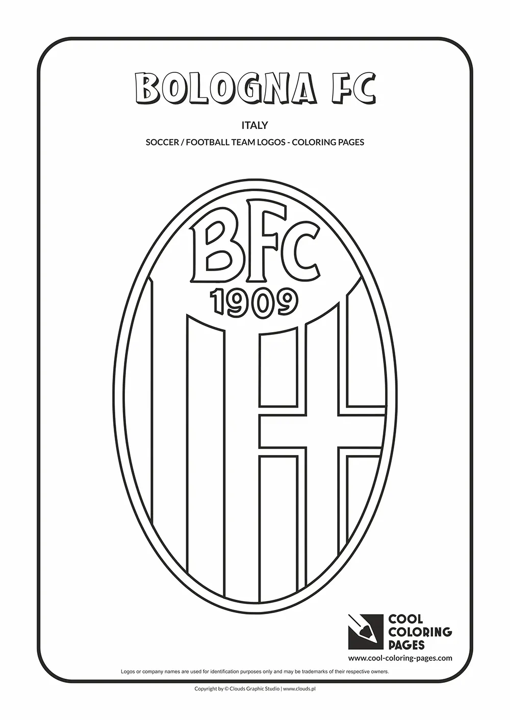 Bologna FC 1909 logo coloring pages