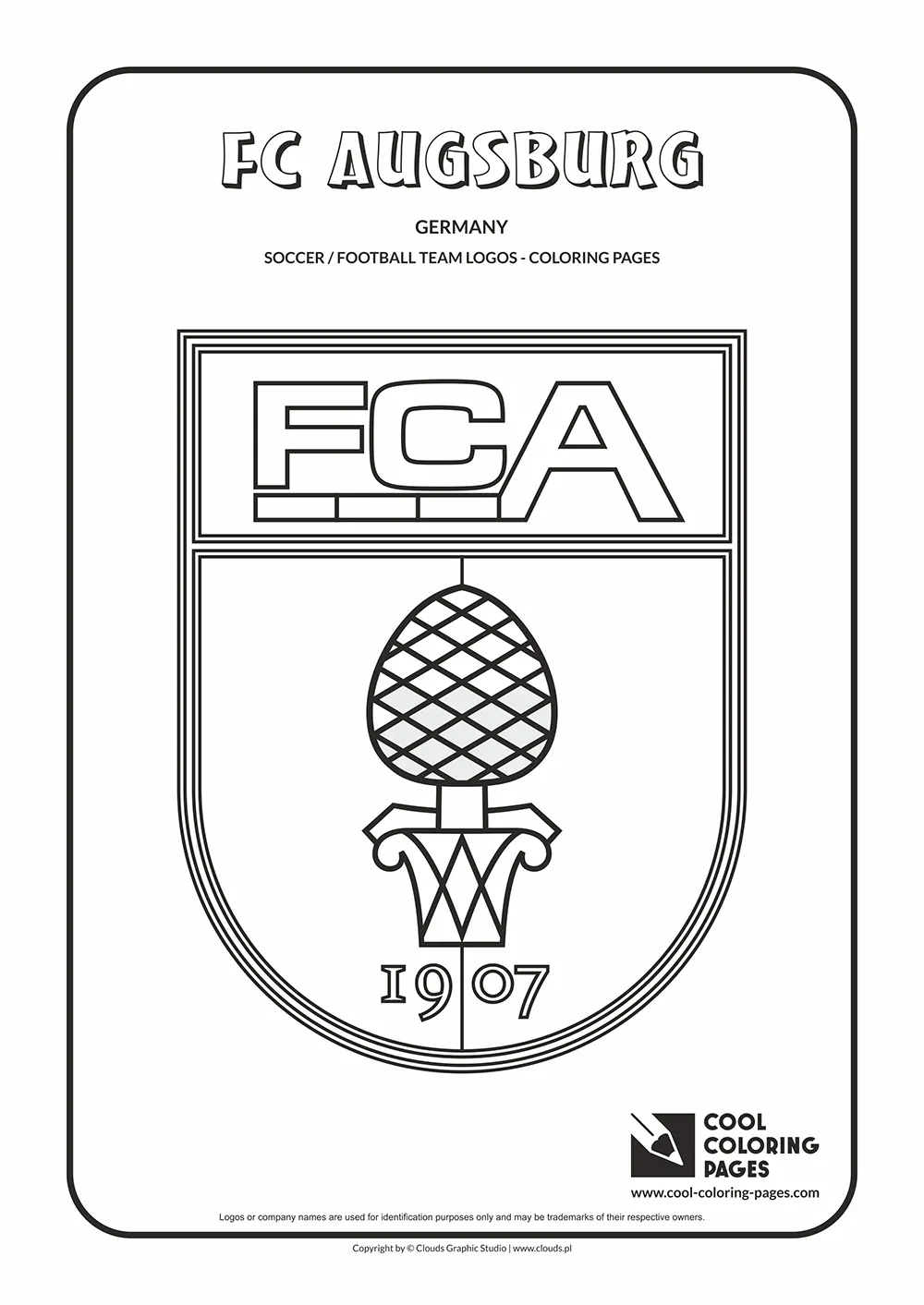 FC Augsburg logo coloring pages