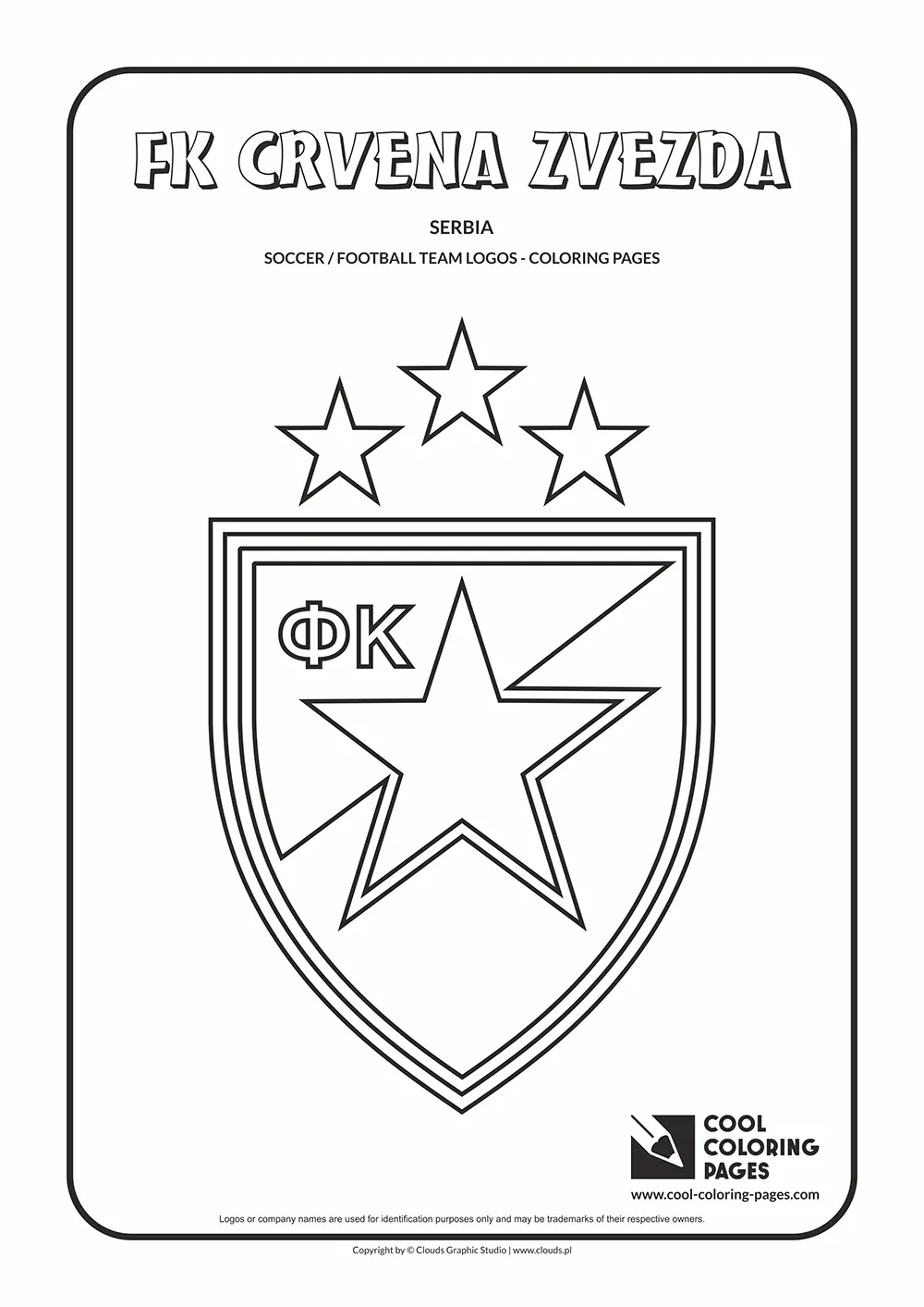 FK Crvena Zvezda logo coloring pages / FC Red Star