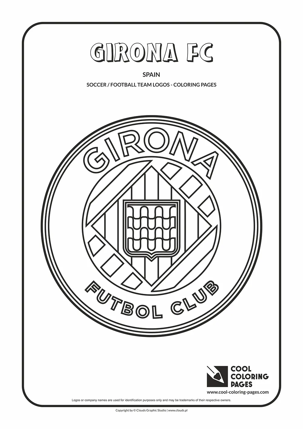 Girona FC logo coloring pages