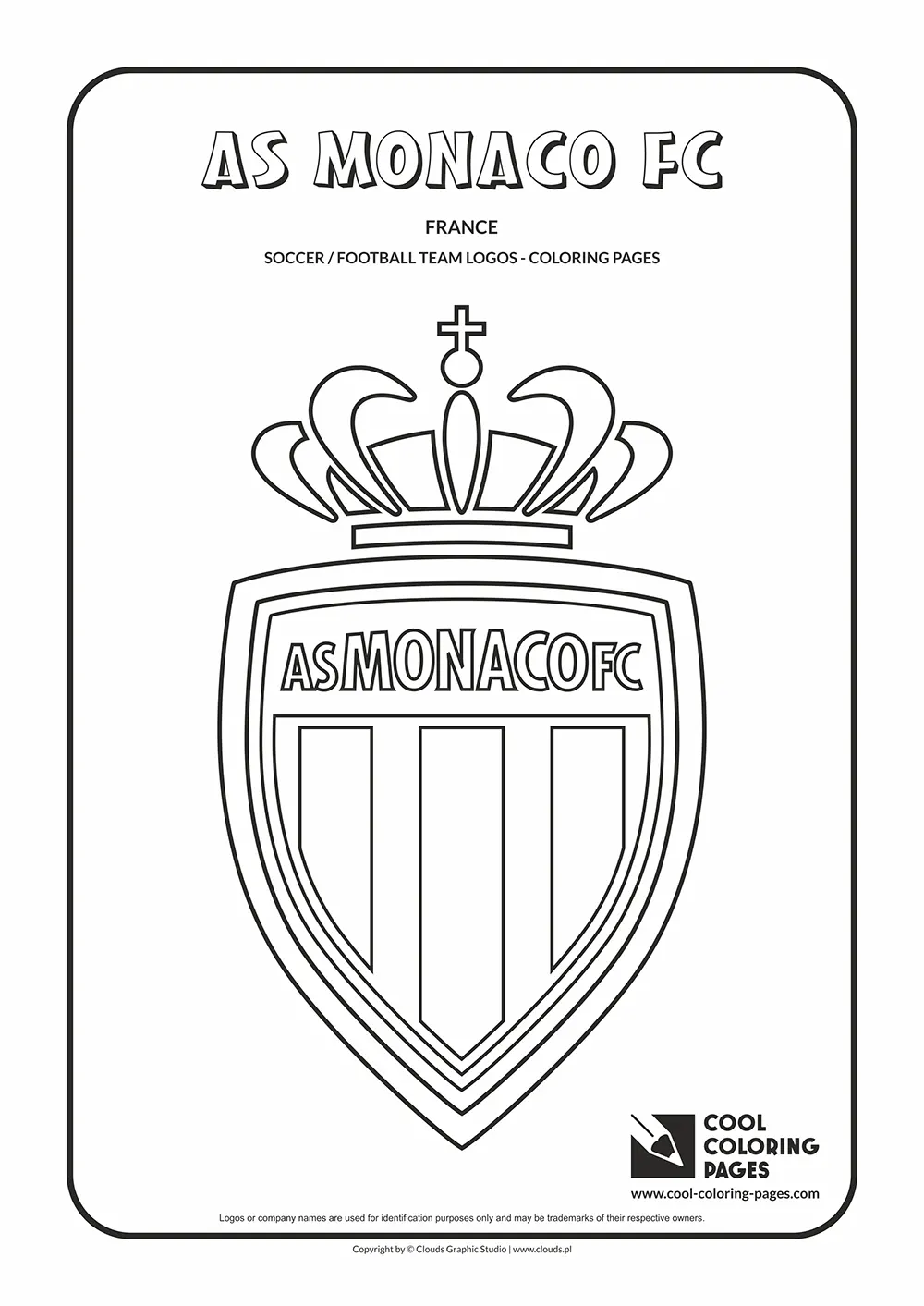 AS Monaco FC logo coloring pages