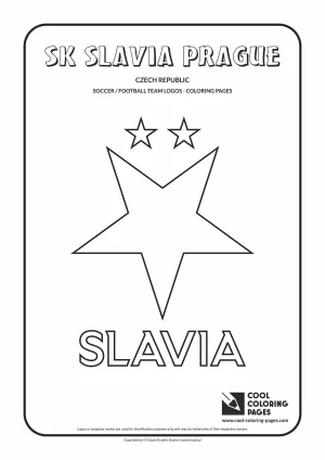 SK Slavia Prague logo coloring pages