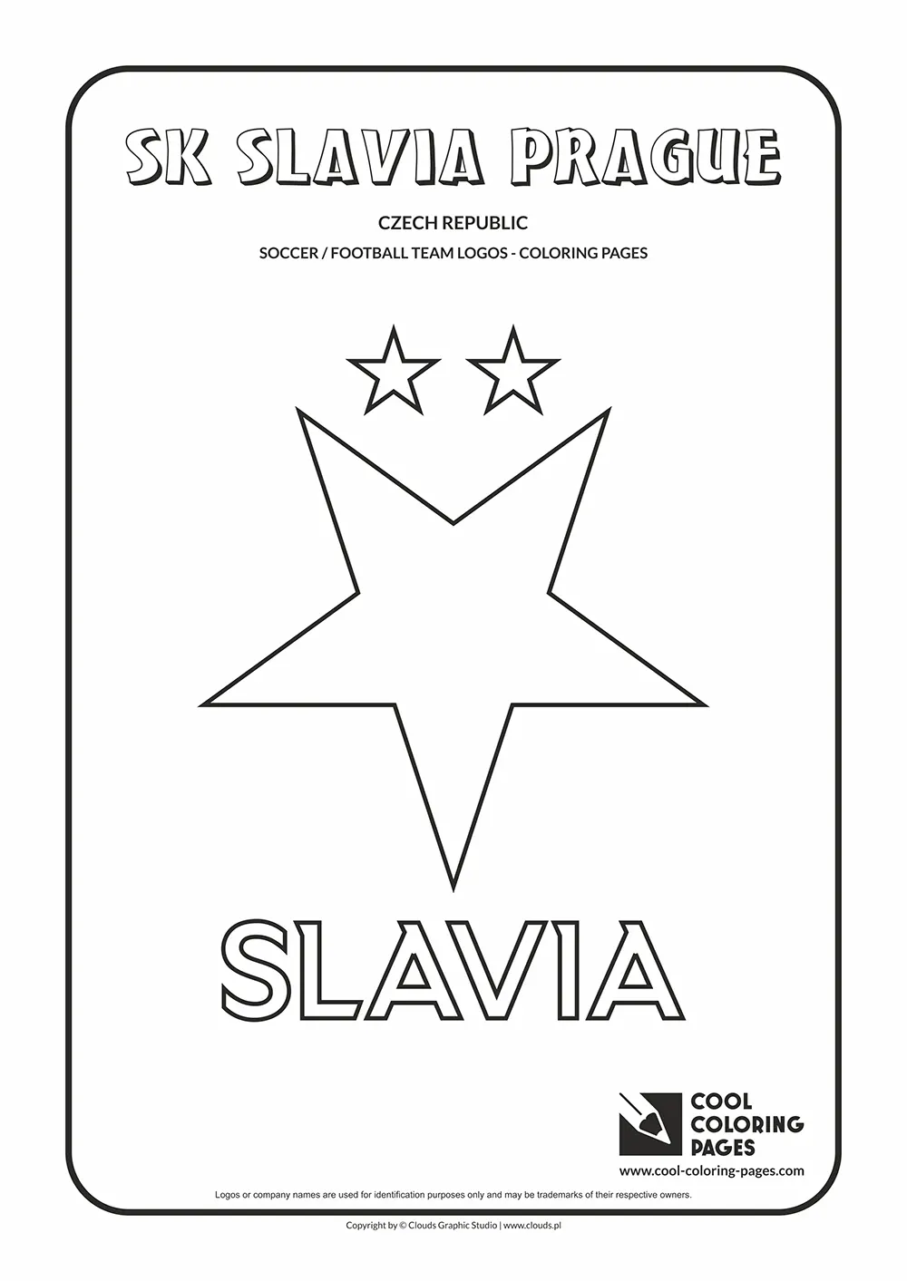 SK Slavia Prague logo coloring pages