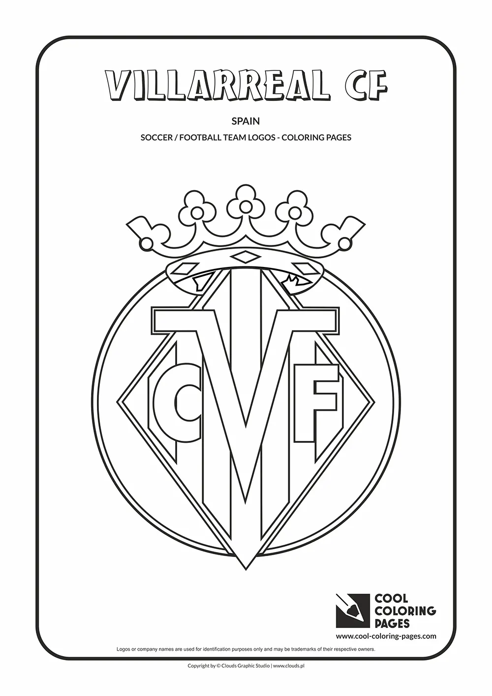 Villarreal CF logo coloring pages