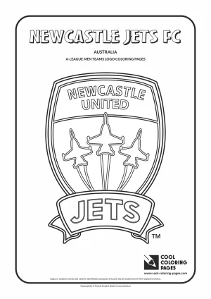 Newcastle United Jets FC logo coloring pages