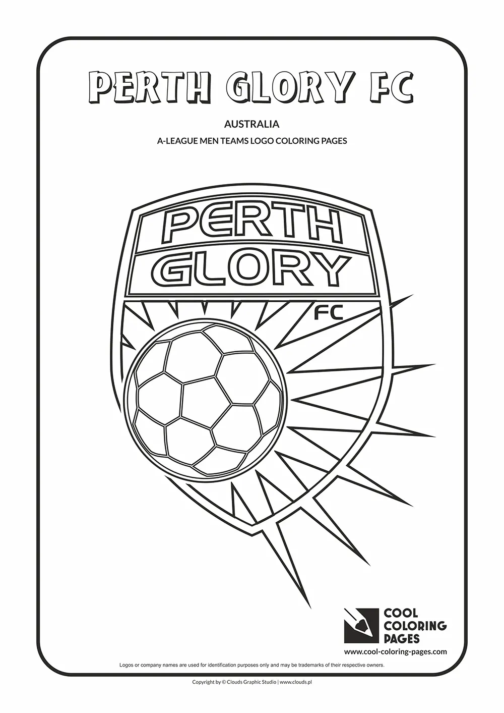 Perth Glory FC logo coloring pages