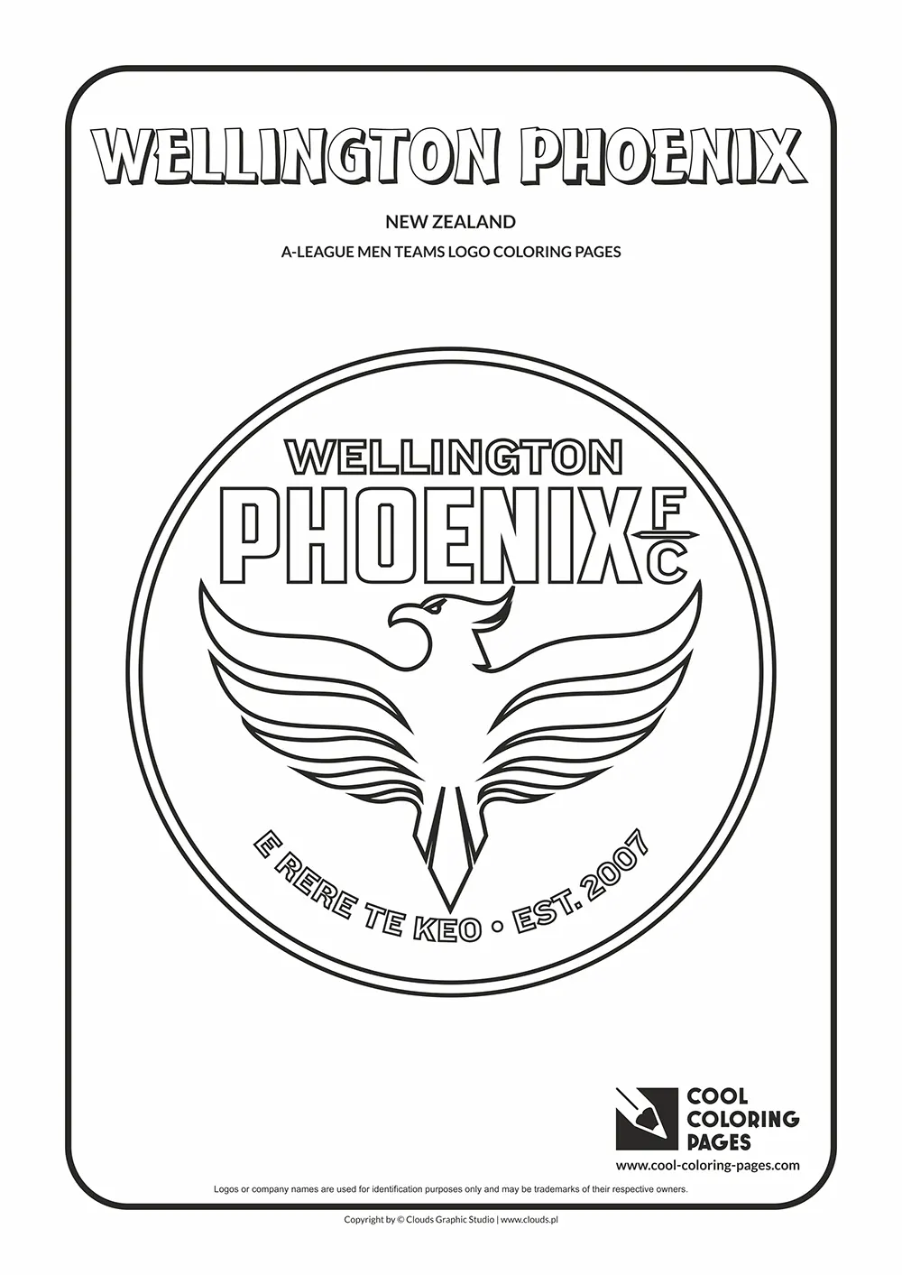 Wellington Phoenix FC logo coloring pages